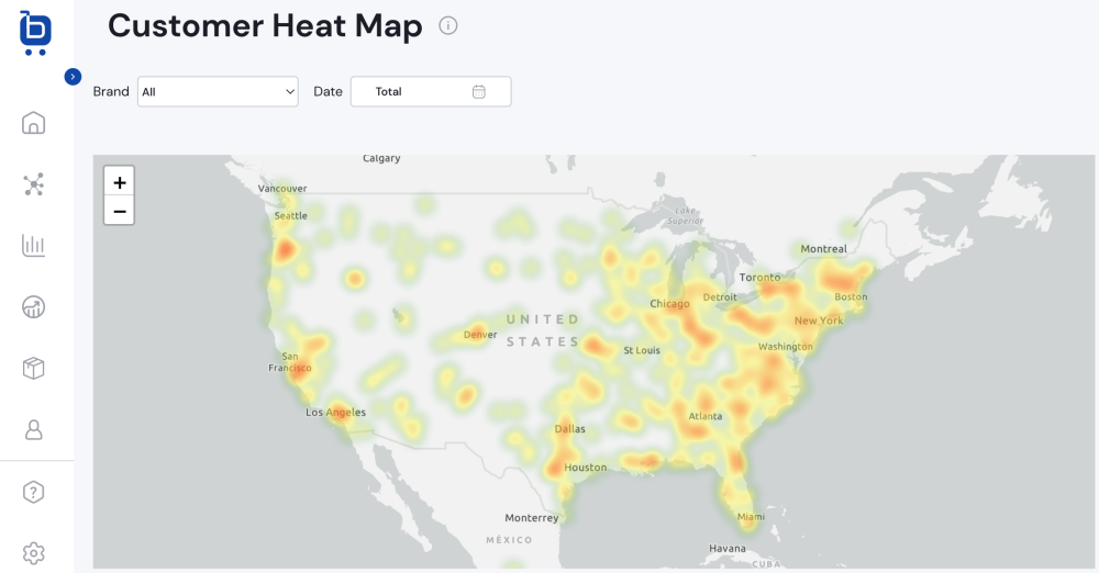 customer heat map